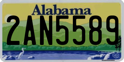 AL license plate 2AN5589