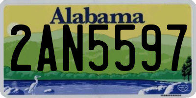 AL license plate 2AN5597