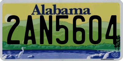 AL license plate 2AN5604