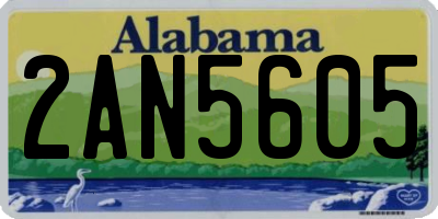AL license plate 2AN5605