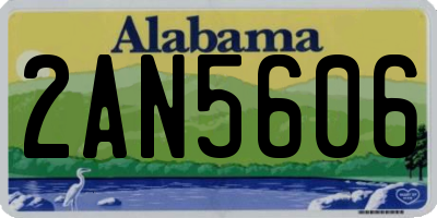 AL license plate 2AN5606