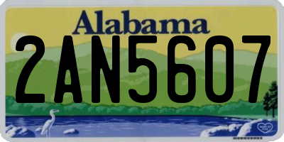 AL license plate 2AN5607
