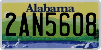AL license plate 2AN5608