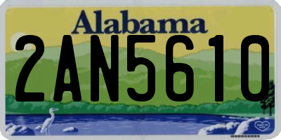 AL license plate 2AN5610