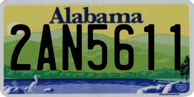 AL license plate 2AN5611