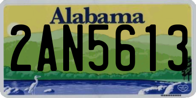 AL license plate 2AN5613