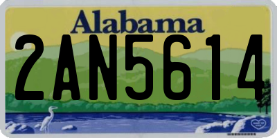 AL license plate 2AN5614
