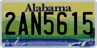 AL license plate 2AN5615