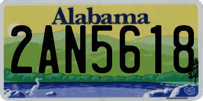 AL license plate 2AN5618