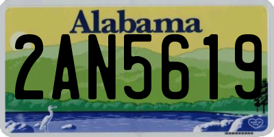 AL license plate 2AN5619