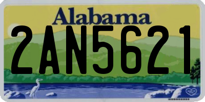 AL license plate 2AN5621