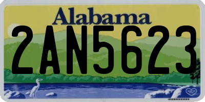AL license plate 2AN5623