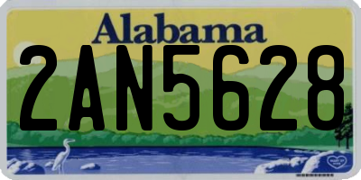 AL license plate 2AN5628