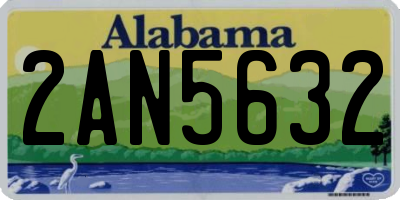 AL license plate 2AN5632