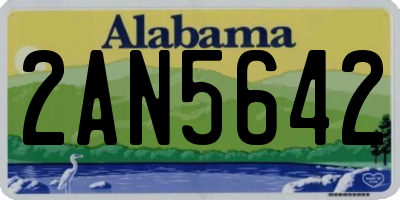 AL license plate 2AN5642