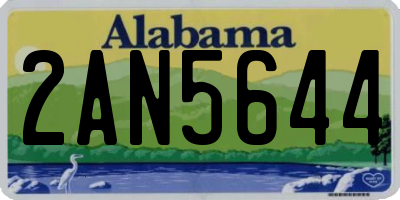 AL license plate 2AN5644