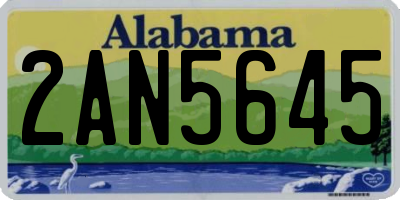 AL license plate 2AN5645