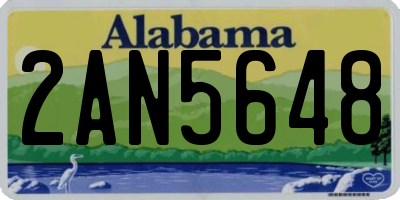 AL license plate 2AN5648