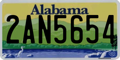 AL license plate 2AN5654