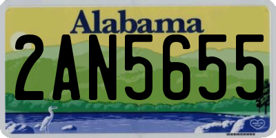 AL license plate 2AN5655