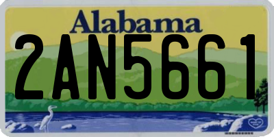 AL license plate 2AN5661