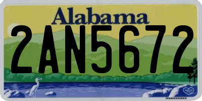 AL license plate 2AN5672