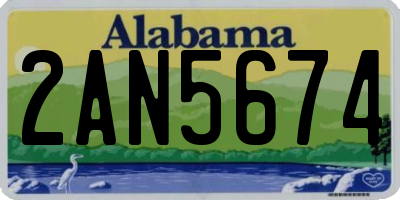 AL license plate 2AN5674