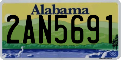 AL license plate 2AN5691