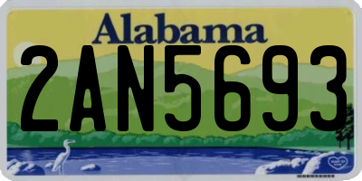 AL license plate 2AN5693