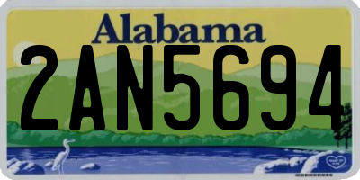 AL license plate 2AN5694