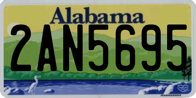 AL license plate 2AN5695