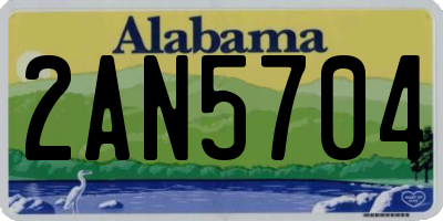 AL license plate 2AN5704