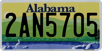 AL license plate 2AN5705