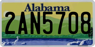 AL license plate 2AN5708