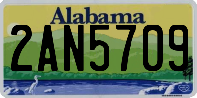 AL license plate 2AN5709