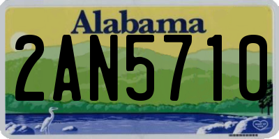 AL license plate 2AN5710