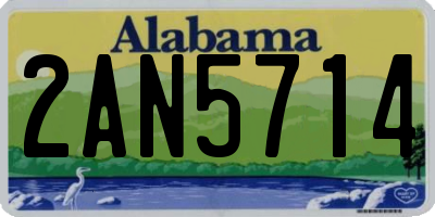 AL license plate 2AN5714
