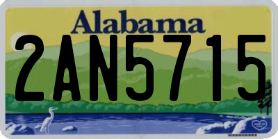 AL license plate 2AN5715