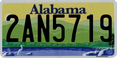 AL license plate 2AN5719