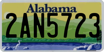 AL license plate 2AN5723