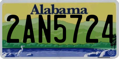 AL license plate 2AN5724