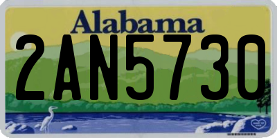 AL license plate 2AN5730