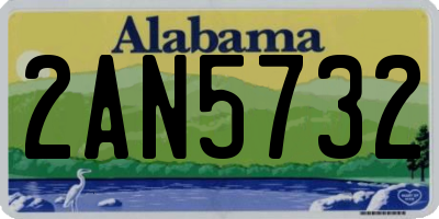 AL license plate 2AN5732