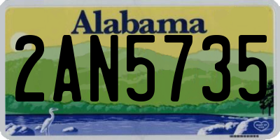 AL license plate 2AN5735