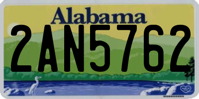 AL license plate 2AN5762