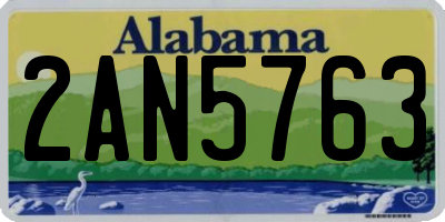 AL license plate 2AN5763