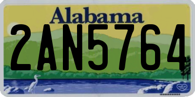 AL license plate 2AN5764