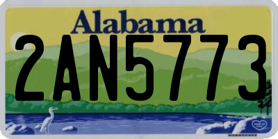 AL license plate 2AN5773