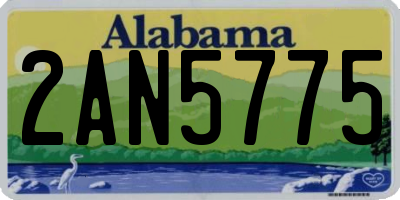 AL license plate 2AN5775