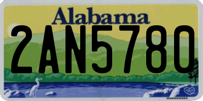 AL license plate 2AN5780